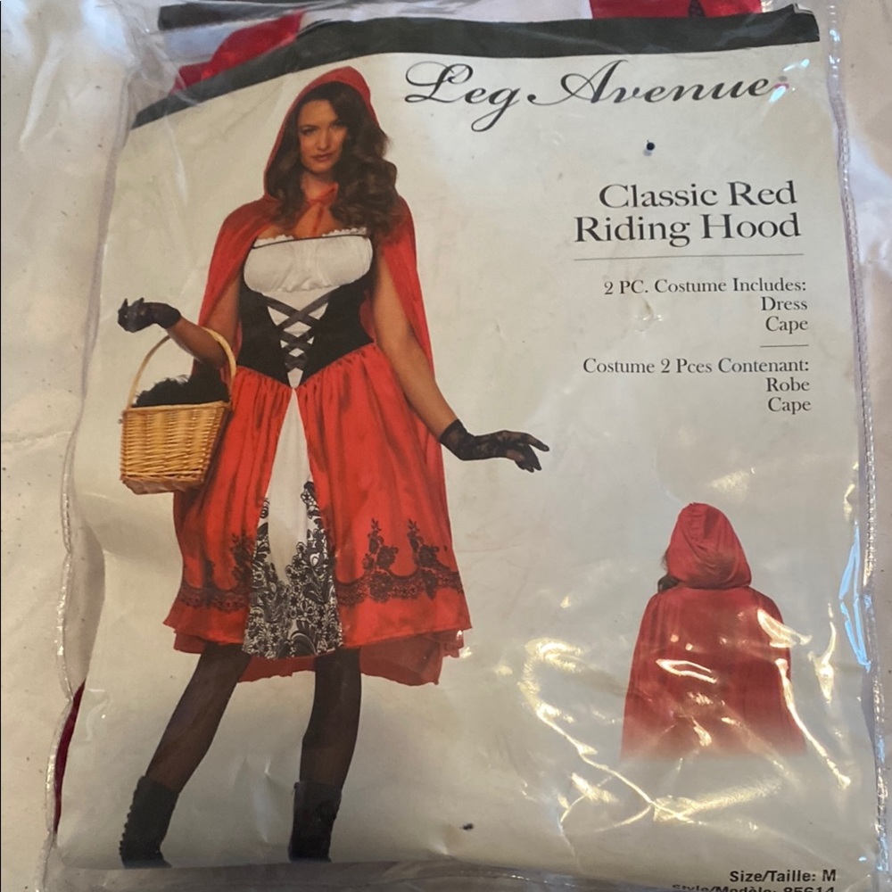 Leg Avenue Classic Red Riding Hood Costume. Size M.